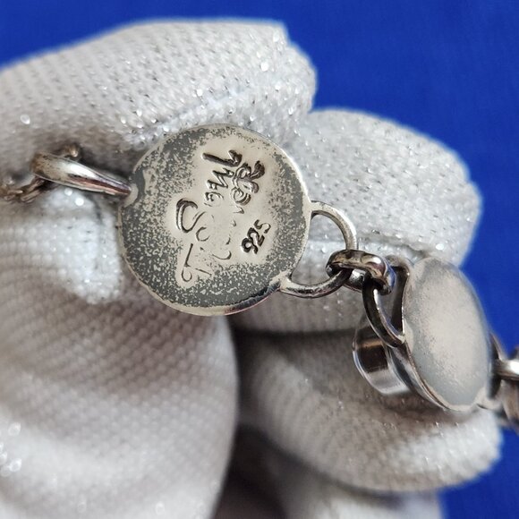 VINTAGE SIGNED “SOUL TO SILVER” 925 BIG PENDANT WITH CABOCHONS. - Picture 6 of 9